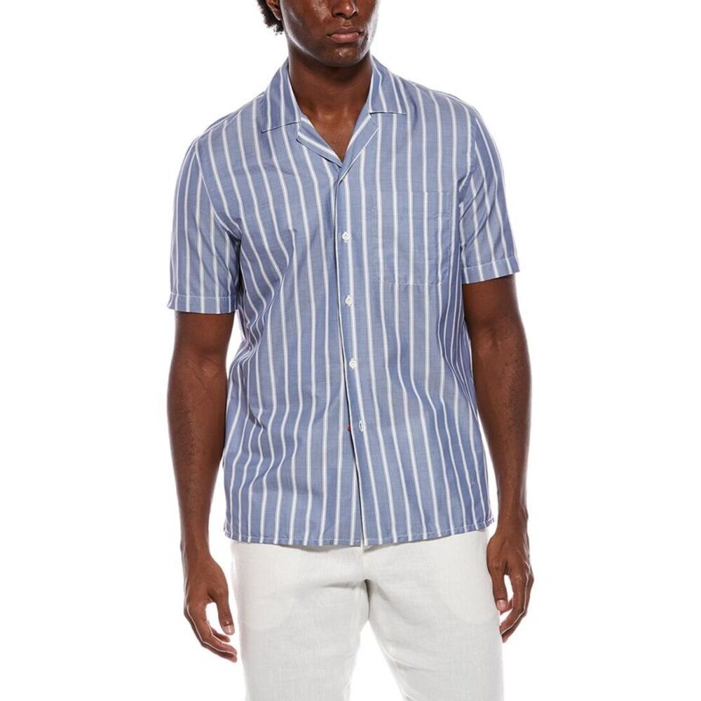 Isaia Mens  Sport Shirt, Blue